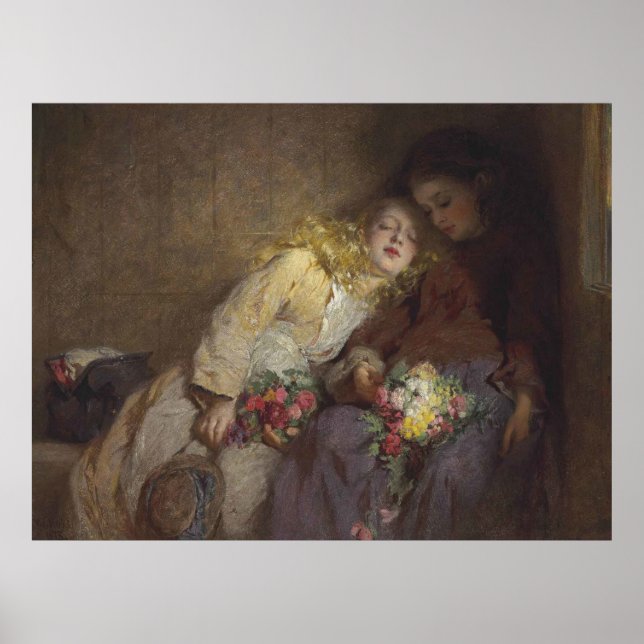 Två unga flickor som återvänder hem poster (Framsidan)