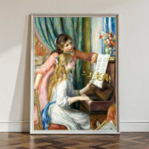 Två unga flickor vid Piano av Auguste Renoir
