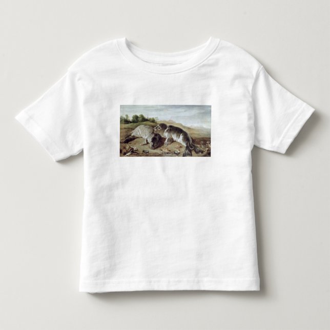 Två unga sälar på kusten, c.1650 tee shirt (Framsida)