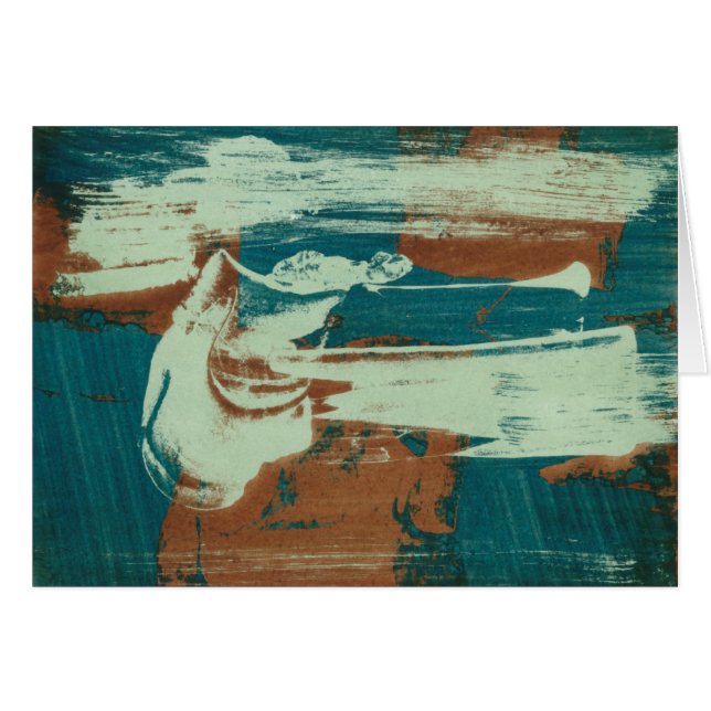 Två upp norr hälsningskort (Framsidan Horizontal)