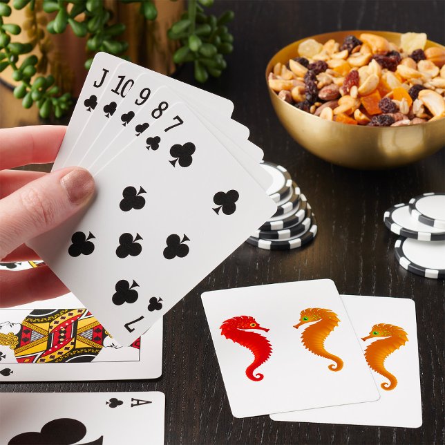 Två uppspelningskort för sjöhästar Sea Life Casinokort (Skapare uppladdad)