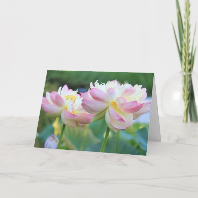 Två vackra blommor kort (Framsida)