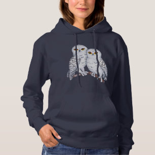 Två vackra snowy ugglor t shirt