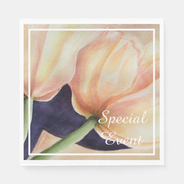 Två vackra tulips Party Pappersservett (Framsidan)