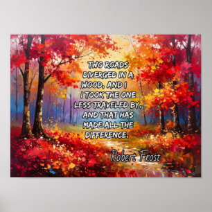 Två vägar i ett trä poster
