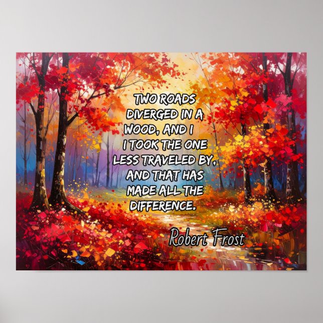 Två vägar i ett trä poster (Framsidan)