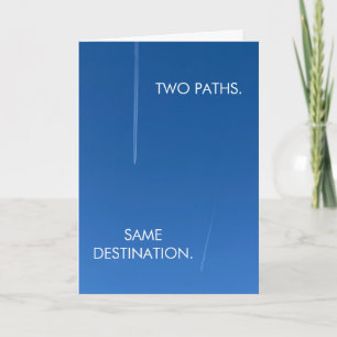 Två vägar samma destination Minimalistisk himmelhä Kort