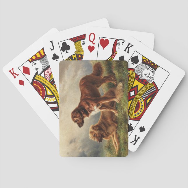 Två vaksamma Hundar Casinokort (Baksidan)