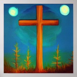 Två valmöjligheter Kor i en Garden på NattPoster Poster