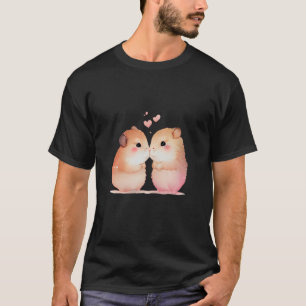 Två vandrande hamstrar på hjärthjärthjärtans dag i t shirt