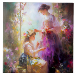 Två vänner kakelplatta