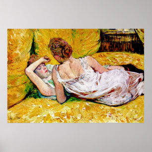 Två vänner Poster av Henri de Toulouse-Lautrec