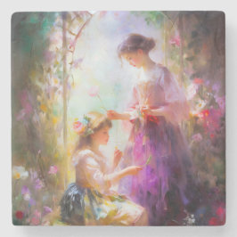 Två vänner stenunderlägg