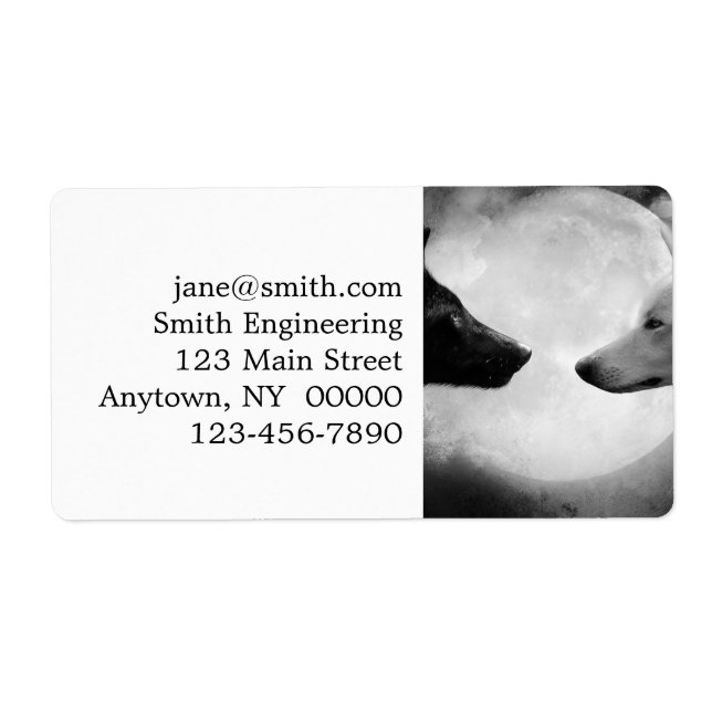 Två vargar mot varandra fraktsedel (Framsidan)