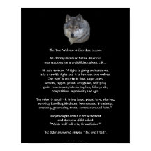 TVÅ VARGAR Poster CHEROKEE TALE