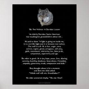 TVÅ VARGAR Poster CHEROKEE TALE