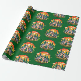 Två vargar presentpapper