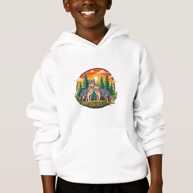 Två vargar t shirt (Framsida)