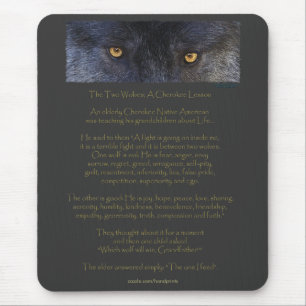 Två Varger Cherokee Wisdom Tale Mousepad Musmatta