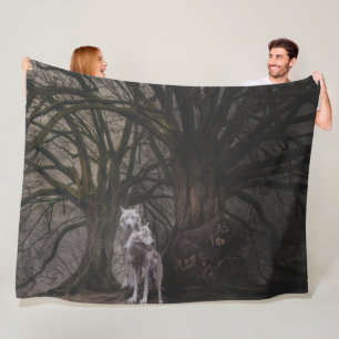 TVÅ VARGER och WEREWOLF Fleecefilt