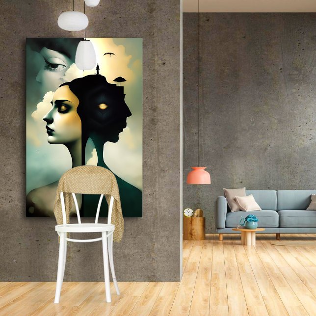 Två världar canvastryck (Skapare uppladdad)