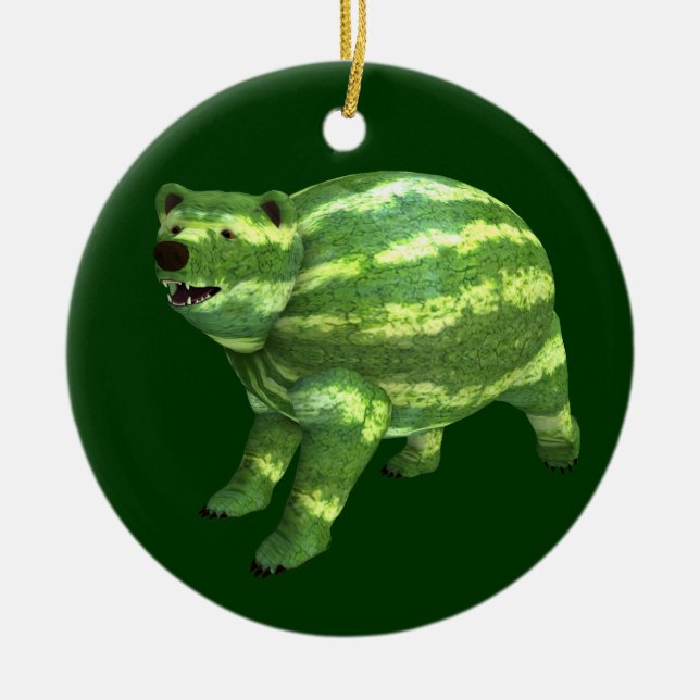 Två vattenmeloner julgransprydnad keramik (Framsidan)