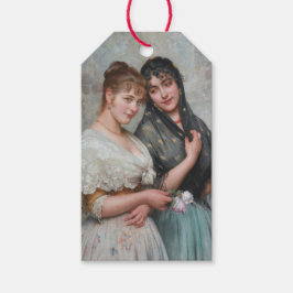 Två venetianska kvinnor (Italien) Presentetikett