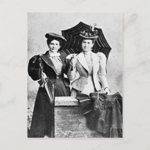 Två viktorianska kvinnor, 1898 vykort