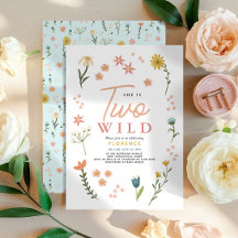 Två vilda boho-flicka födelsedag 2 år vildblomma