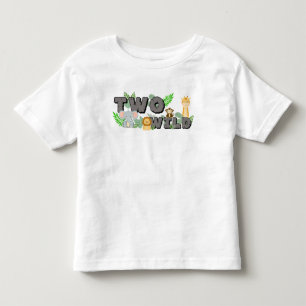 Två Vilda Djungel Safari Djur Födelsedag T Shirt