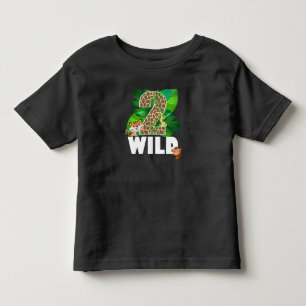 Två Vilder 2:a födelsedagen Gift Småbarn T-shirt