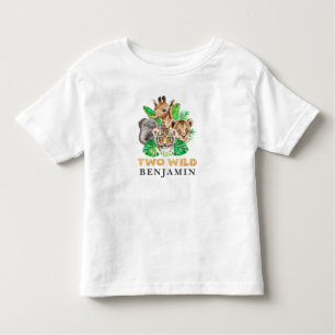 Två Vilder andra födelsedagen Jungle Baby T-Shirt