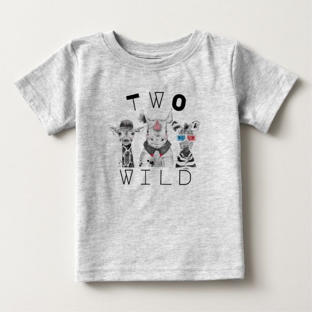 Två Vilder | Andra födelsedagen T Shirt (Framsida)