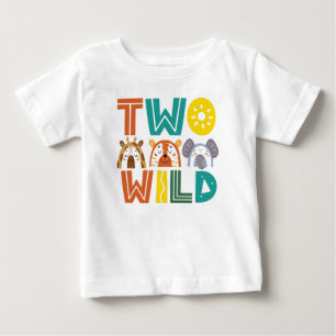 Två Vilder Djur andra födelsedag Baby T-Shirt