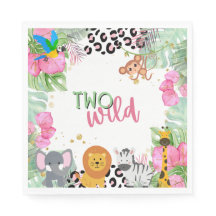 Två Vilder Jungle Girls Pappersservett