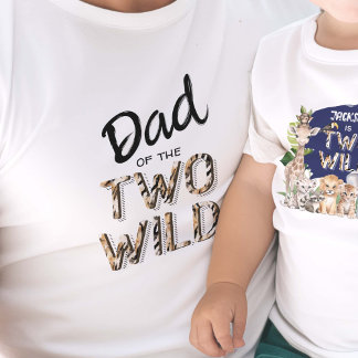 Två Vilder, Jungle Safari, andra födelsedagen, pap T Shirt