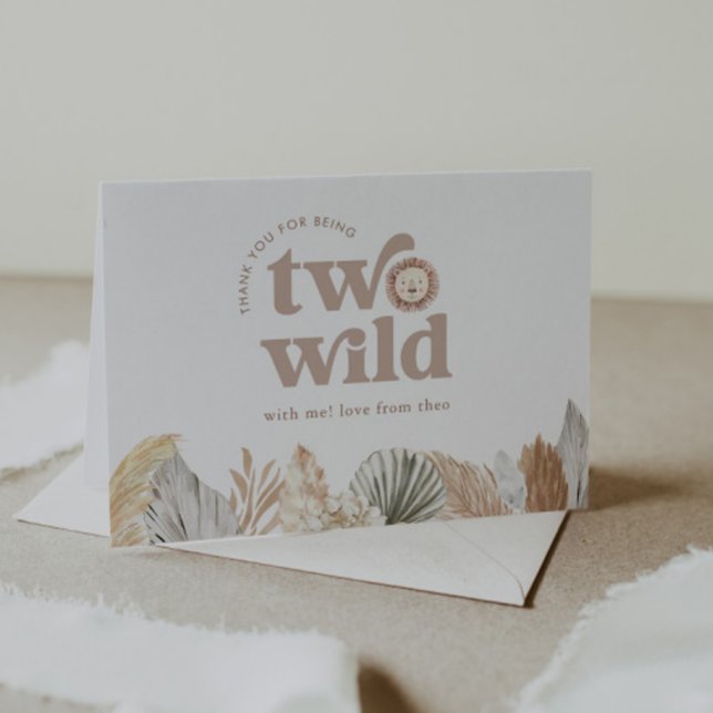 Två Vilder Lejont födelsedagstack Tack Kort (Zazzle Two Wild Lion Birthday Thank You Card)