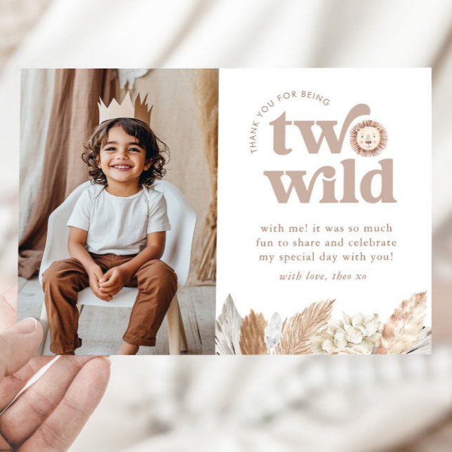 Två Vilder liggande foto - tackkort Inbjudningar (Zazzle Two Wild Landscape Photo Thank You Card )