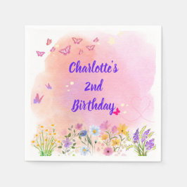 "Två Vilder och Fullt av " Party:s födelsedag Pappersservett