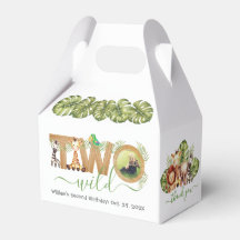 Två Vilder Safari Animals andra födelsedagsjungelf