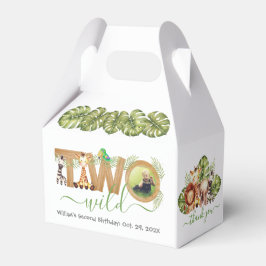 Två Vilder Safari Animals andra födelsedagsjungelf Presentaskar