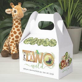 Två Vilder Safari Animals andra födelsedagsjungelf Presentaskar