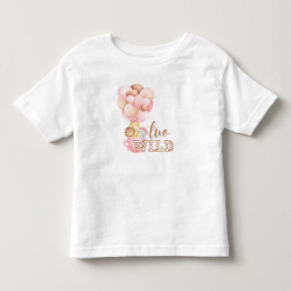 Två Vilder Safari Jungle Theme 2:a födelsedagen T Shirt