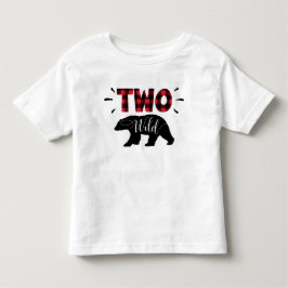 Två Vilder Woodland Bear Plaid Flannel T-Shirt