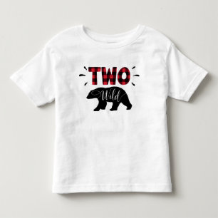 Två Vilder Woodland Bear Plaid Flannel T-Shirt