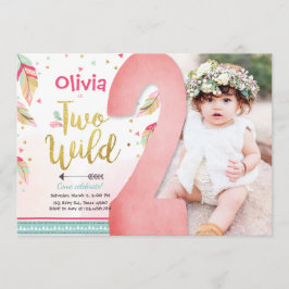 Två vilders festinbjudan 2:a födelsedag inbjudningar