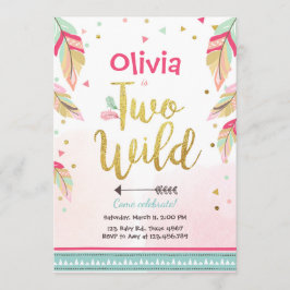 Två vilders festinbjudan 2:a födelsedag inbjudningar