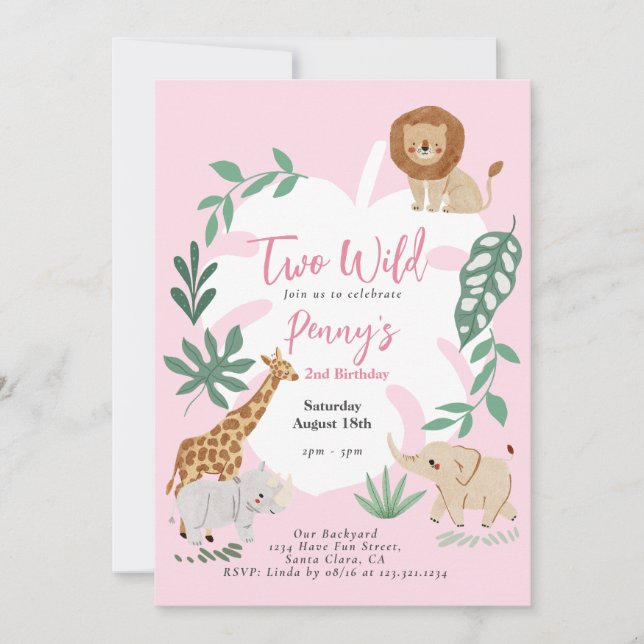 Två Vilders inbjudan till andra födelsedagen (Framsida)