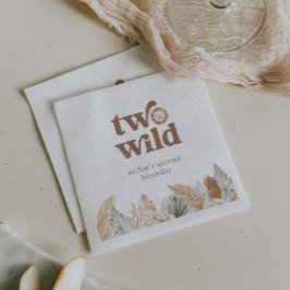 Två Vilders Retro Neutralt Löv födelsedag Pappersservett