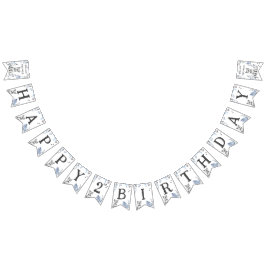 Två Vilders varg - födelsedagsfestens dekorfärg Vimplar